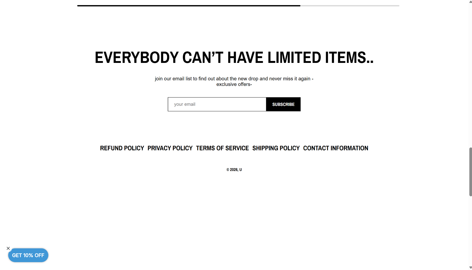 Newsletter signup and footer