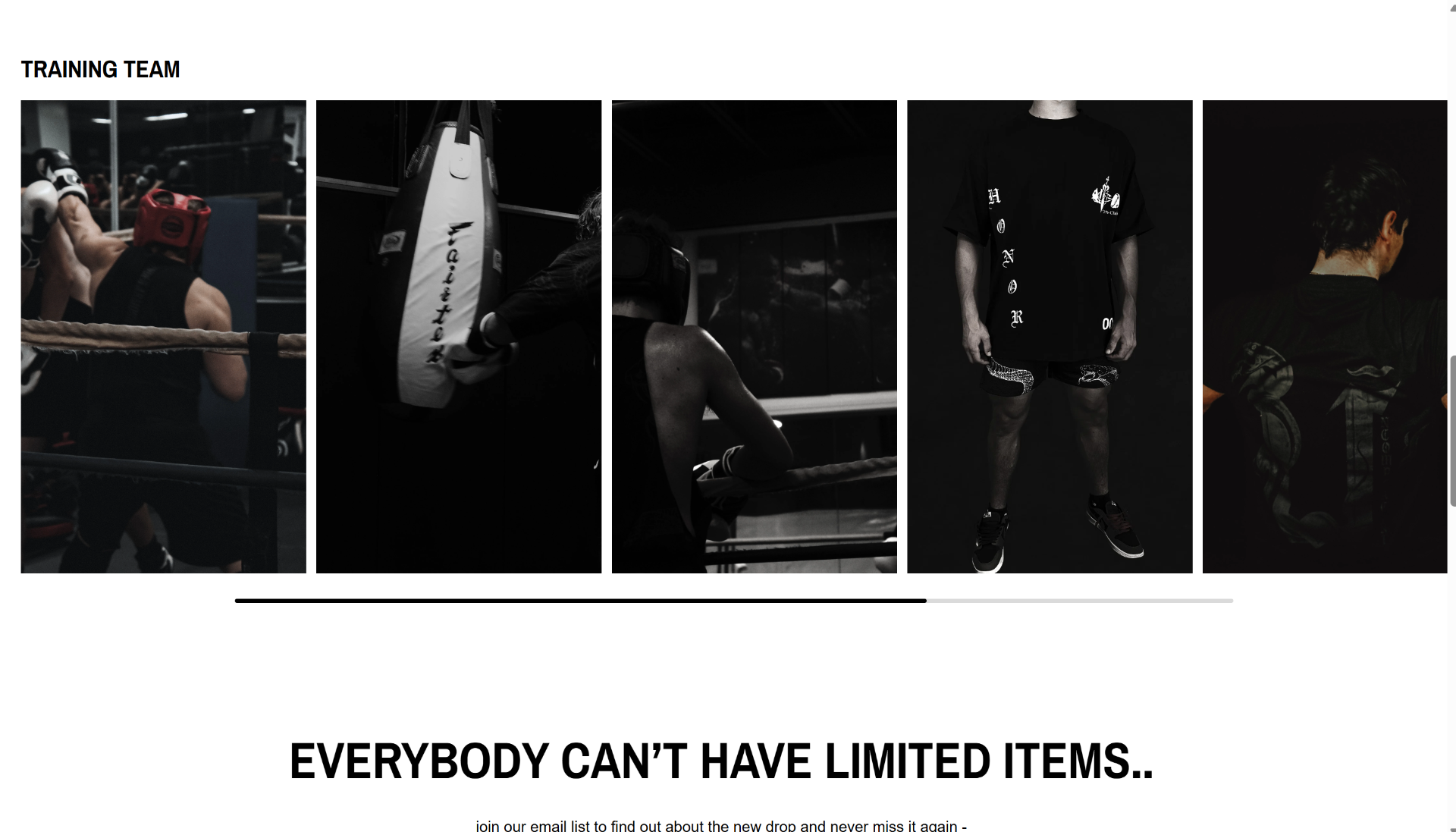 Editorial training team gallery section